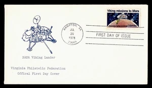 DR WHO 1978 FDC SPACE VIKING MARS CACHET M33615 - Picture 1 of 2