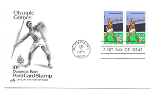 1790 10c Olympic Javelin, ArtCraft, FDC - Picture 1 of 1