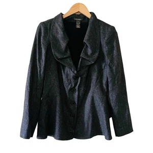 Zac Posen Button Up Wool Blazer Jacket Size 10 Gray - Picture 1 of 8