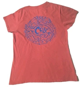 Costa T-Shirt Womens Medium Salmon Logo Cruise Short Sleeve Shirt Top M Fishing - Picture 1 of 6