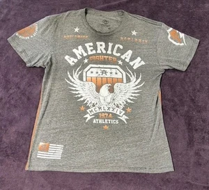 American Fighter T-Shirt Maglietta Manica Corta MMA Fighting Casual Uomo Taglia XL Grigio - Foto 1 di 5