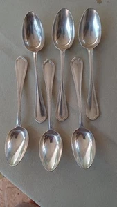 CHRISTOFLE 12 PETITES CUILLERES 2 MODELES différents METAL ARGENTE ( 2 X 6) - Foto 1 di 9