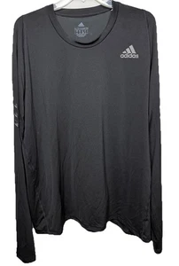 Adidas Alphaskin AEROREADY Long Sleeve Shirt Men's 2XL Black Athletic Training - Picture 1 of 5