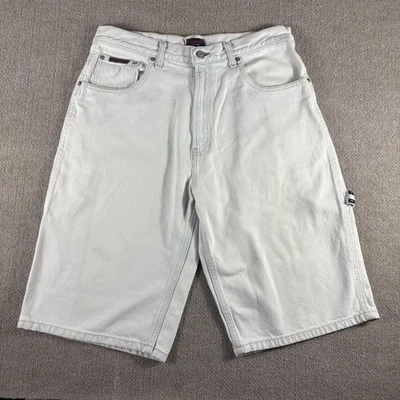 Pantalones Cortos Tommy Hilfiger Para Hombre 32 Blanco Denim Carpintero Hammer Loop Tommy Jeans Y2K Foto 1 de 4
