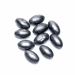 Plomo de oliva - 10 piezas de plomo de pesca en 2,5-100 g sin tubo continuo - Imagen 1 de 1