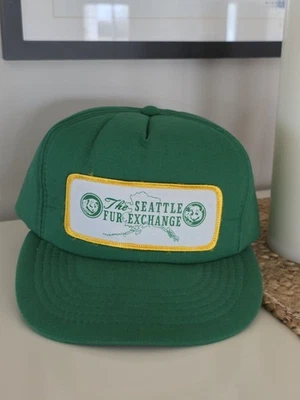 🔥 Vintage 1980s SEATTLE FUR EXCHANGE snapback Hat ~ UNWORN - Image 1 of 4