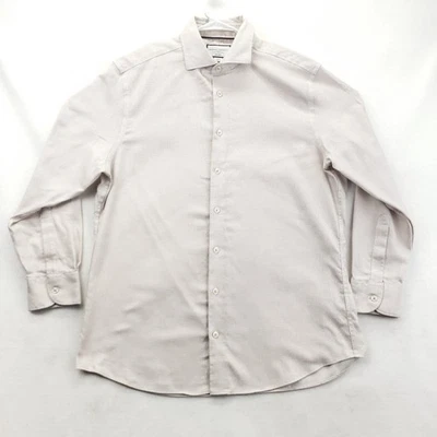 Camisa de Vestir Charles Tyrwhitt Para Hombre 16.5 33 Beige Micro Cuadros Sin Plancha Calce Ajustado Foto 1 de 4