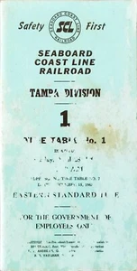 Seaboard Coast Line SCL Railroad Employee Timetable 1 Tampa Div. 12/15/1967 - Picture 1 of 3