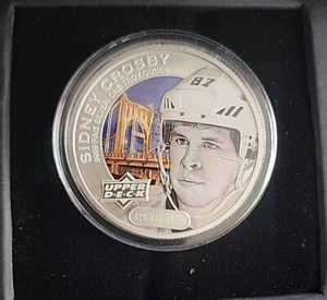 2017 UD Grandeur Sidney Crosby 1oz Silbermünze 1966/5000 Total BEAUTY - Bild 1 von 5