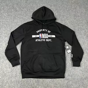 NBA Athletic Dept. Men's Official Hoodie Medium Black Pullover Long Sleeve New - Picture 1 of 6