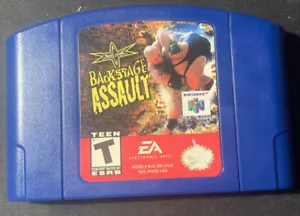 WCW Backstage Assault (Nintendo 64, 2000) N64 Authentic Cartridge - Picture 1 of 3