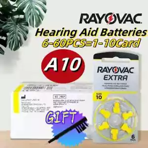NEU Hörgerätebatterien A10 Rayovac Extra Zink Luft 1,45V Hörgerätebatterie - Bild 1 von 12