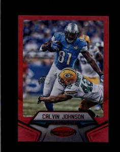CALVIN JOHNSON 2016 PANINI CERTIFIED #82 MIRROR RED PARALLEL #90/99 BD4281