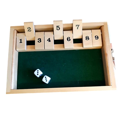 Wooden Shut The Box: Dice Game For The Family, Kids and Children - Image 1 of 4