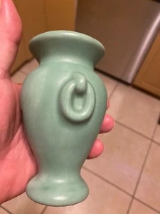 Camark Arts Crafts Matte Green Ring Vase Arkansas Southern Pottery FREE SHIP - Picture 1 of 5