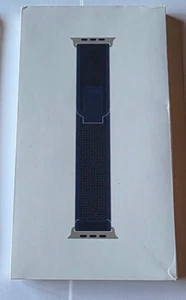 NUOVO Apple Watch 49mm LARGE M/L Blu Trail Loop Finitura Titanio Naturale - SIGILLATO - Foto 1 di 5