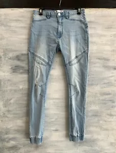 NENA & PASADENA Skinny Flight Elastic Ankle Slim Leg Jeans, EU 28 - Washed Blue - Picture 1 of 12