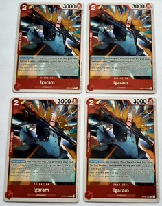 One Piece TCG Kingdoms of Intrigues OP04-002 Igaram Rare Foil playset x4 NM/M - Picture 1 of 1
