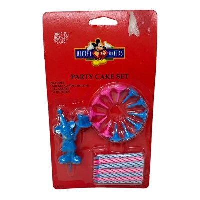 Juego de tartas de fiesta Mickey para niños candelabros velas Disney vintage Foto 1 de 4