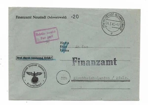 Gebühr bezahlt / (17a) NEUSTADT (SCHWARZWALD) f 24.3.49, K2 auf Behelfs-Brief  - Bild 1 von 2