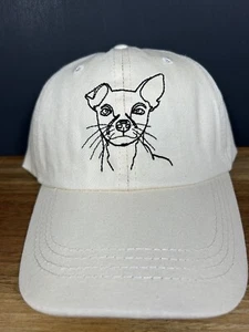 Cappello Baseball Testa Chihuahua Nero Ricamo Cane Mamma Papà Regolabile OSFA Marrone - Foto 1 di 9