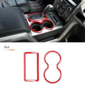 Car Gear Shift Panel Cover & Water Cup Holder Trim Frame for Ford F150 2009-2014 - Picture 1 of 13