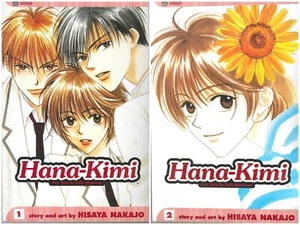 Hana-Kimi Manga Volume 1 & 2 by Hisaya Nakajo First Printing - Foto 1 di 4