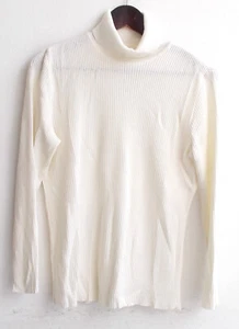 Damen Strick Pullover weiß m. Rollkragen ca. Gr. 42 - Picture 1 of 2