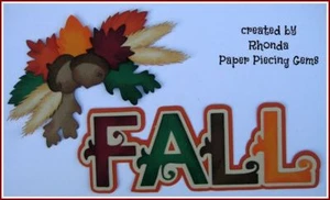 Piecing carta titolo AUTUNNO pagine album prefabbricate scrapbook scheda album di Rhonda - Foto 1 di 1