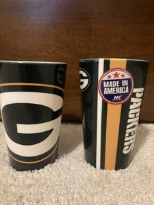 NEW Green Bay Packers NFL Acrylic Tumbler Bathtub Bathroom Set of 2 - Picture 1 of 3