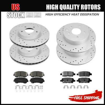 前后盘式制动转子 + 刹车片适用于 2014 2015 2016 年 2016 年日产 Rogue — 第 1/4 张图片
