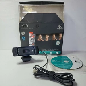 Logitech C910 HD Pro WebCam, Tested and Functioning Properly - Picture 1 of 9
