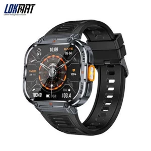 LOKMAT Sport Smartwatch Waterproof Big Screen LED BT Calls - Picture 1 of 10