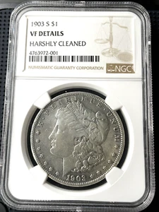 1903-S $1 Morgan Silver Dollar VF Details NGC #328 - Picture 1 of 2