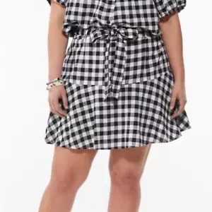 Cato | Plus Size Gingham Linen Skort Various Sizes Available - Picture 1 of 3