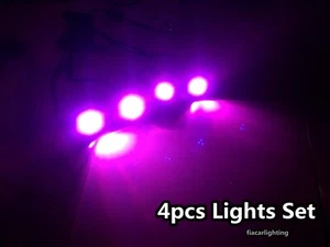 RGB Color Changing LED Rock Lights 4PCS Set with Bluetooth App Control for truck - Picture 1 of 12