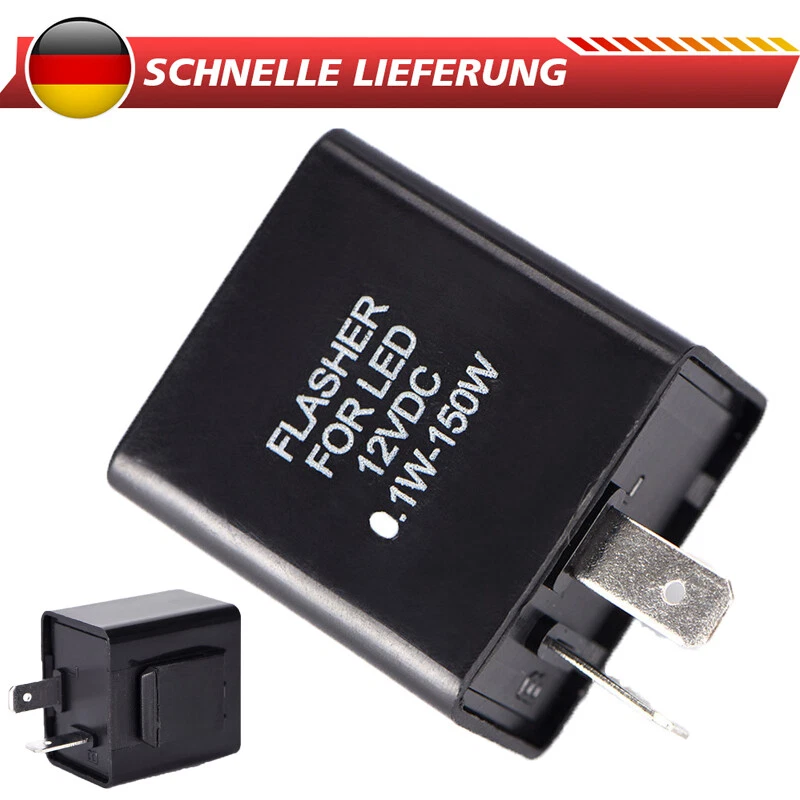 LED Blinkrelais 12V Lastunabhängig Motorrad 2 Polig Pin Relay Relais Universal - Bild 1 von 4
