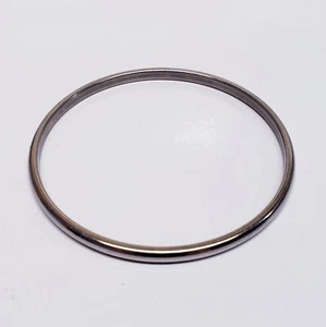 Vintage Monet Silver Tone Solid Cuff Bracelet - Size Large - Picture 1 of 3