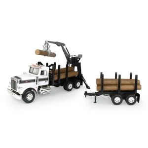 1:16 Big Farm Peterbilt 367 Log Truck w/Pup Trailer and Logs - Picture 1 of 1