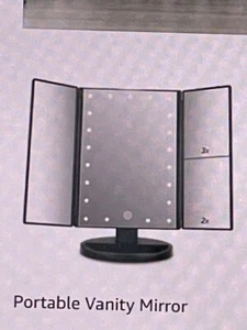 Espejo de tocador iluminado triple DeWeisn con 21 luces LED 3x,2x,1x Magn. Envío gratis - Imagen 1 de 8