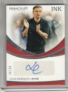 2018-19 Panini Immaculate Collection Auto LUIS ENRIQUE Spain AUTOGRAPH 38/50 - Picture 1 of 1