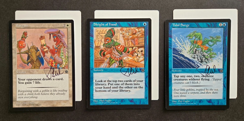 SIGNED Phil Foglio MtG Artist Proof _ Portal Second Age P2 _ Bargain Tidal Surge - Image 1 of 3