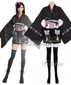 Final Fantasy VII Remake Tifa Lockhart Exotic Kimono Dress Cosplay Costume E001 - Picture 1 of 5