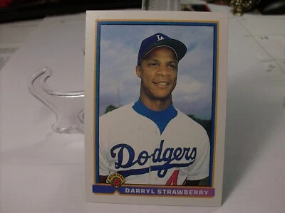 1991 Bowman Baseball  #609 - Darryl Strawberry - Los Angeles Dodgers  91-079 - Image 1 of 2