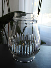 ancien verre globe TULIPE cristal BACCARAT pour lampe à pétrole applique lustre