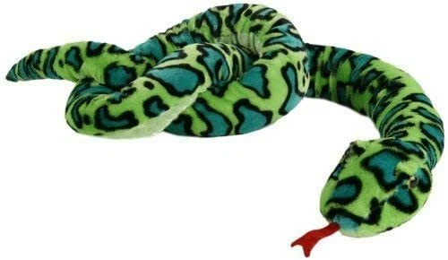 XXL Schlange 250 cm Super weich Kuscheltier Grün Orange Rot Plüschtier Stofftier - Bild 1 von 1
