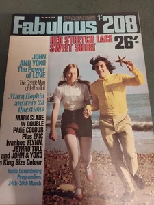 FABULOUS 208 Magazine 28 MARCH 1970 John Lennon Yoko Jethro Tull Mary Hopkin - Picture 1 of 9