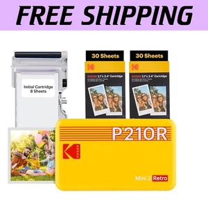 Lightweight Mini 2 Retro Photo Printer with 8+60 Sheets for Instant Memories - Picture 1 of 10