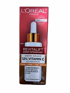 L'Oreal Paris Revitalift 12% Vitamin C + E + Salicylic Serum - 1 fl oz NEW - Picture 1 of 1