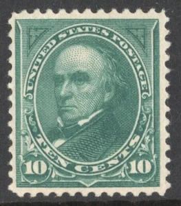 1895 US SC 273, 10c Webster in Dark Green - MNH Mint VF Bright Color - Picture 1 of 3